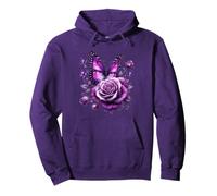 Bella farfalla viola rosa farfalla amanti regali donne Felpa con Cappuccio
