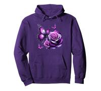 Bella Farfalla Viola Rosa Farfalla Amanti Regali Donne Felpa con Cappuccio