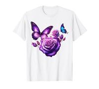 Bella farfalla viola rosa farfalla amanti regali donne Maglietta