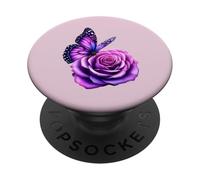 Bella farfalla viola rosa farfalla amanti regali donne PopSockets PopGrip Adesivo