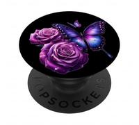 Bella farfalla viola rosa farfalla amanti regali donne PopSockets PopGrip Adesivo