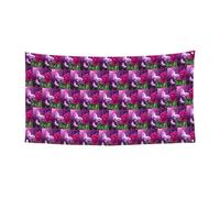 Bella farfalla viola stampa floreale appeso festivo banner segno forniture festa con 4 fori in metallo migliora l'atmosfera festiva ovunque