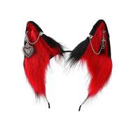 Bella fascia con orecchie pelose anime peluche fascia gioco di ruolo partito costume copricapo femminile ragazza cosplay copricapo accessorio gotico per capelli ornamento per capelli festa danza