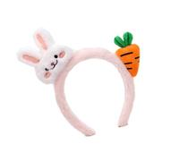 Bella fascia per capelli con carote e conigli, in peluche, comoda per i bambini