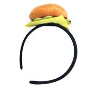 Bella fascia per capelli con design a hamburger con dettaglio stratificato e realistico, accessorio per capelli unisex per bambini e adulti