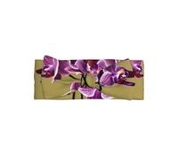 Bella fascia per capelli con orchidee per bambine, in poliestere morbido ed elastico, perfetta per neonati, 0-6 mesi, regalo per bambini, accessorio fotografico