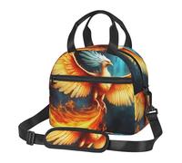Bella fenice Borsa per il pranzo per donne e uomini, riutilizzabile, borsa termica per il pranzo, a prova di perdite, grande capacità, contenitori per alimenti per lavoro, viaggi all'aperto