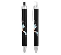 Bella figura skater donne penne a sfera retrattile regali penna per ufficio lavoro penne business 2 PCS come foto 1