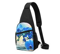 Bella Fiore Casual Una Spalla Cross Body Borsa Del Petto Del Raccoglitore Del Telefono Degli Uomini Cross Body Bag Viaggio, Nero , Taglia unica