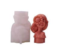 Bella Fiore Ragazza Silicone Stampo Gesso Resina Stampi Figura Unica Ornamento Stampo Decorazione Della Casa Ragazza Profumato Home Decor Intonaco
