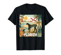Bella Florida View Graphic con Wild Cat Costume Maglietta