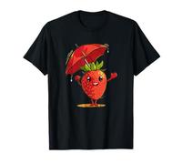 Bella fragola con ombrello design per un costume fresco Maglietta