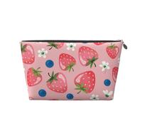 Bella fragola rosa, Borsa da toilette Borsa per trucco Borsa per cosmetici Borsa da toilette da viaggio portatile