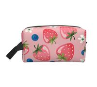 Bella fragola rosa, Borsa per il trucco Borsa per cosmetici Borsa da viaggio portatile da viaggio Borsa per trucco Organizer