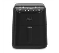 BELLA Friggitrice ad Aria Digitale da 6 Litri, Cestello e Griglia di Cottura Antiaderenti, Timer da 60 Minuti, Touchscreen con 6 Modalità di Cottura, Fino a 200° C, Capacità 2,2 Kg, 1500W, Nera