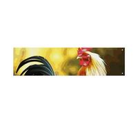 Bella gallina gallo grande striscione per feste da appendere alla parete banner festa di compleanno fondali per Capodanno, laurea, matrimonio, festa di compleanno, decorazione, 120 x 30 cm