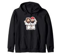 Bella Gesù e Gli Amici per la Notte di Natale Felpa con Cappuccio