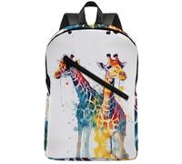 Bella giraffa 17 pollici zaino da viaggio leggero impermeabile casual zaino per computer portatile escursionismo campeggio zaino per donne uomini