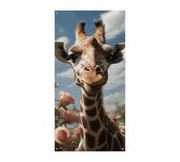 Bella giraffa copertura porta primavera estate appeso bandiera portico segno esterno stagionale vacanza cortile decorazione per porta d'ingresso e portico