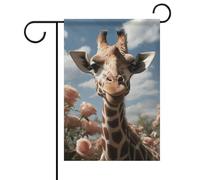Bella giraffa estate giardino bandiera doppia faccia 30,5 x 45,7 cm bandiere da giardino primavera sole bandiere giardino benvenuto stagionale all'aperto bandiera decorazione