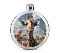 Bella giraffa fiaschetta da whisky, piccola fiaschetta portatile da viaggio per liquori, in acciaio inox, a prova di perdite, per feste di nozze, testimone dello sposo, regalo per damigella d'onore