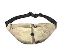 Bella Golden Dog Viaggio Corsa Grande Crossbody Bag Waist Fashion Cute Waistpack Outdoor Sports Waistpack, Vecchio Faro, Taglia unica