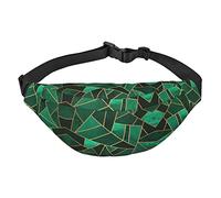 Bella Golden Dog Viaggio Corsa Grande Crossbody Bag Waist Fashion Cute Waistpack Outdoor Sports Waistpack, Geometrico nero e oro, Taglia unica