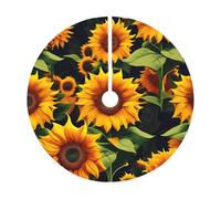 Bella gonna per albero di Natale rustica con stampa di girasole, perfetta per la decorazione della fattoria, decorazione per la gonna dell'albero di Natale