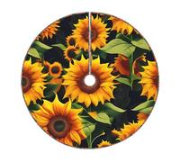 Bella gonna per albero di Natale rustica con stampa di girasole, perfetta per la decorazione della fattoria, decorazione per la gonna dell'albero di Natale