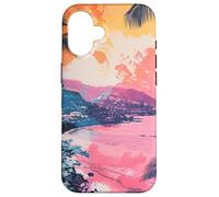 Bella Hawaii Beach Travel Vintage Art Custodia per iPhone 16