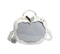 Bella Itabag Per Pin Display Stili Preppy Borsa a Tracolla Borsa a Forma di Frutta Borsa Dolce Zaino in Pelle PU Borsa a Tracolla in Pelle PU Zaino Itabag Preppy Styles Spalla Bella Crossbody, bianco