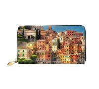 Bella Italia Stampa Cellulare Carta di Credito Porta Soldi Portafoglio In Pelle Donna Portafoglio Con Cerniera Tasca, Nero, Taglia Unica, Nero, One Size