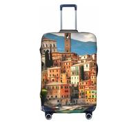 Bella Italia Stampa Decorativa Viaggio Dei Bagagli Copertura Nascosto Cerniera Valigia Anti Graffio Antipolvere, bianco, Small