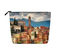 Bella Italia Stampa Makeup Bag Cute Cosmetic Bag per le Donne Sacchetto di Trucco Sacchetto di Viaggio Toiletry Bag per Lady, Nero , Taglia unica