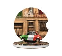 Bella Italia Stampato Auto Coaster Set 6,5 centimetri Sottobicchieri Ceramica Adatto per Portabicchieri