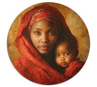 Bella madre africana con il suo cucciolo Jigsaw Puzzle 1000pcs (67.5x67.5cm) Adulti Puzzle Gioco EduGattoivo Decorazioni Per La Casa