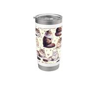 Bella Maine Coon Cats Pattern Estetica Gatto Bicchiere termico in acciaio inox doppia parete