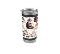 Bella Maine Coon Cats Pattern Estetica Gatto Bicchiere termico in acciaio inox doppia parete