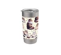 Bella Maine Coon Cats Pattern Estetica Gatto Bicchiere termico in acciaio inox doppia parete
