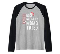 Bella Mamma Cattiva ha Provato la Lista di Natale Maglia con Maniche Raglan