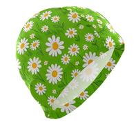 Bella Margherita Floreale Verde Bianco nuoto per adulti Capelli Corti tappi impermeabili per il nuoto Protezione dei Capelli e Drag Riduzione gorros para nadar en piscina mujer