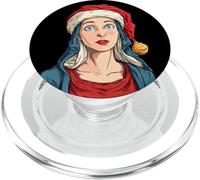 Bella Maria di Nazareth in cerca di Natale per gli amanti del cappello di Babbo Natale PopSockets PopGrip per MagSafe