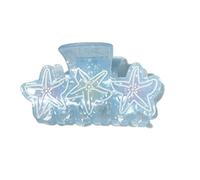 Bella Marine Tema Artiglio Dei Capelli Mollette Con Ray Sea Star Conch Disegni Sfumato Tonalità Blu Per Le Donne Ragazze Daily Styling