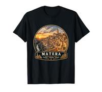 Bella Matera Italia Paesaggio Vecchio e Cittadino Maglietta