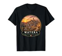 Bella Matera Tramonto Storico Città Paesaggio Maglietta