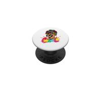 Bella Melanina Regina Ragazza Nera Drip Sis Donne Sorella Divertimento PopSockets PopGrip Adesivo