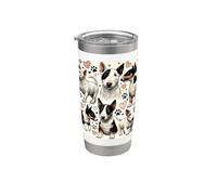 Bella miniatura Bull Terrier Cani Modello Mini Bully Bicchiere termico in acciaio inox doppia parete