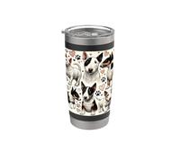 Bella miniatura Bull Terrier Cani Modello Mini Bully Bicchiere termico in acciaio inox doppia parete
