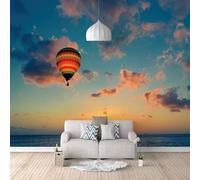 Bella Mongolfiera Tridimensionale Crepuscolo Il Mare 3D Carta Da Parati Facile Installare Mobili Sfondi Ufficio Divano Camera Letto Sfondo Decorazione Murale-430cm×300cm
