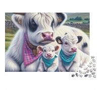 Bella Mucca e Vitelli Puzzle 1000 Pezzi per Adulti 38x26cm/1000pcs